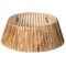 Gardenised Natural Wood Christmas Tree Collar Box with Slatted Panel Design Foldable Tapered Base Cover for Holiday Tree Stand Skirt Alternative for Indoor Seasonal Displays and Festive Home Decor